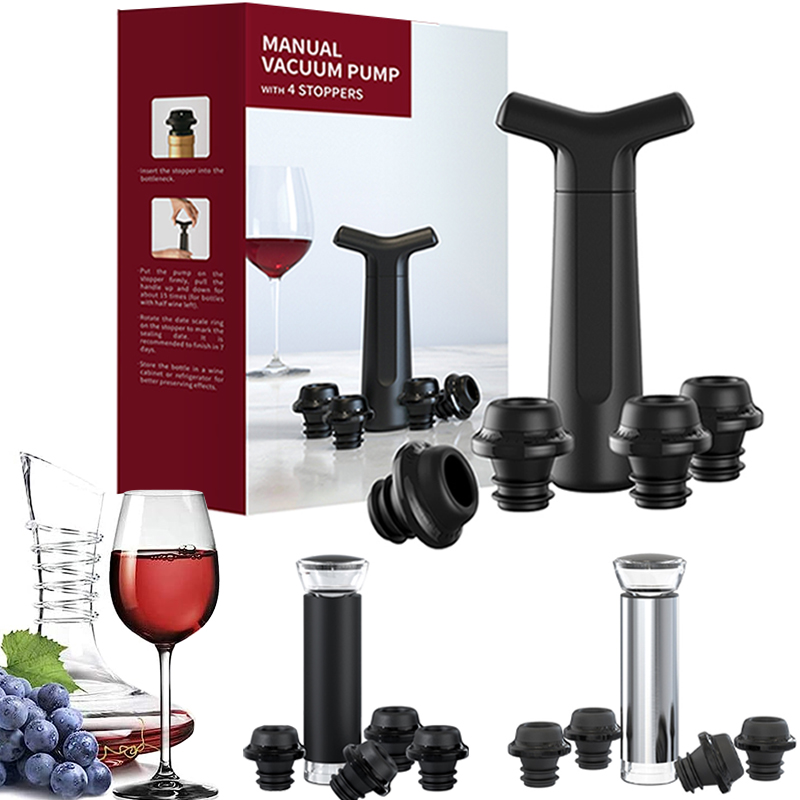 Wine Preservation Pump - Próżniowe korki do wina Ręczne korki
