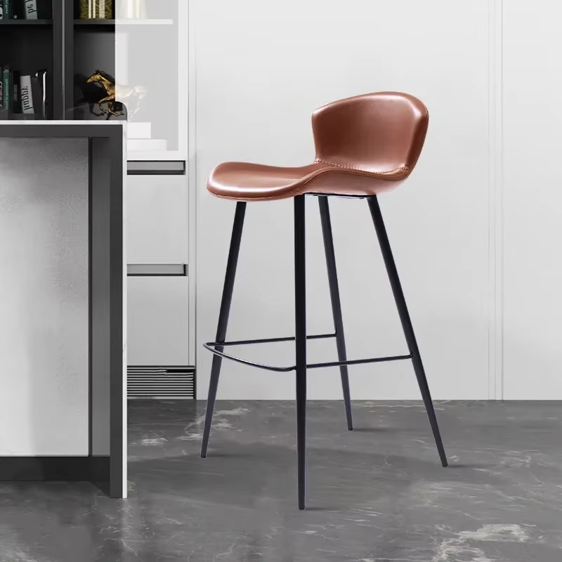 Home Bar Lounge - Designerskie minimalistyczne krzesła barowe 2 szt.