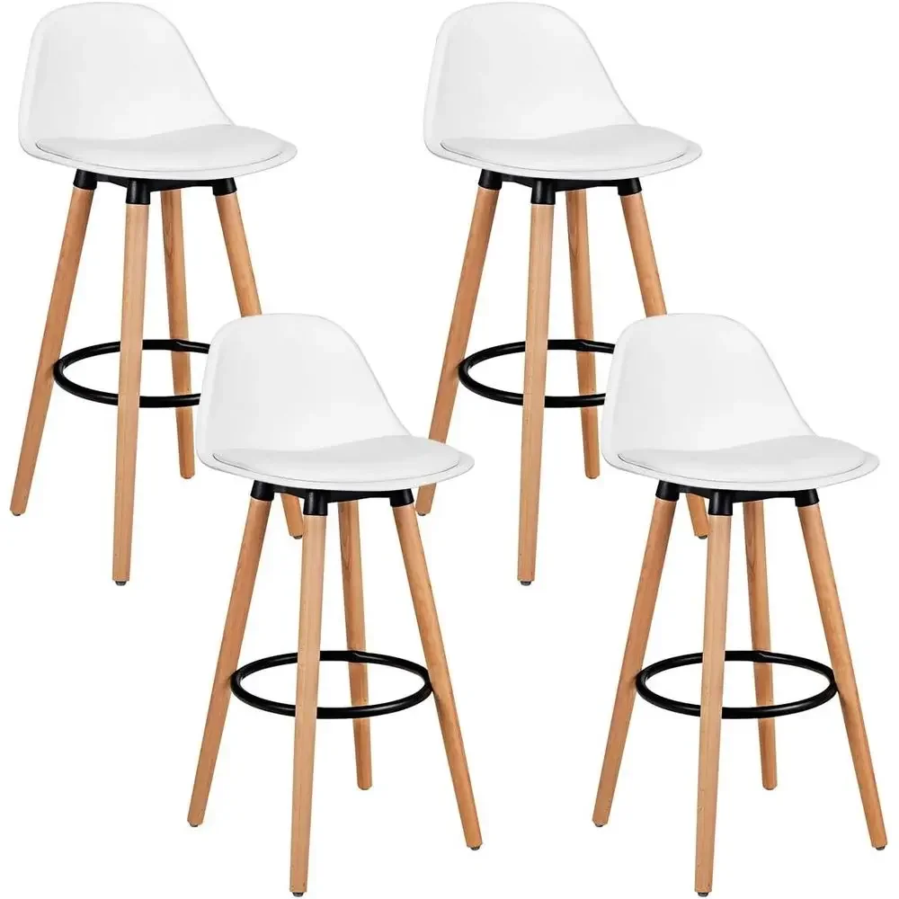 Home Bar Stools - Zestaw 4 krzeseł barowych z siedziskami