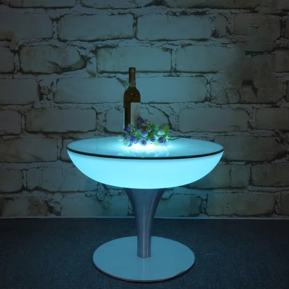 Home Bar Lounge - Stolik z oświetleniem LED RGB, zmieniającym