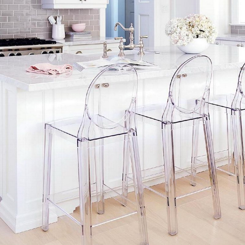 Home Bar Stools - 8 sztuk moda wystrój domu przezroczysty