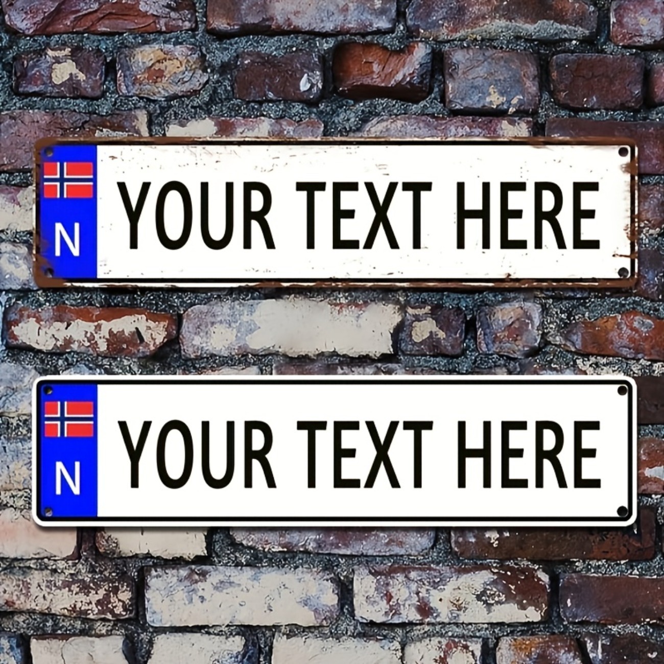 Home Bar Signs - Spersonalizowany, niestandardowy, norweski, metalowy szyld w