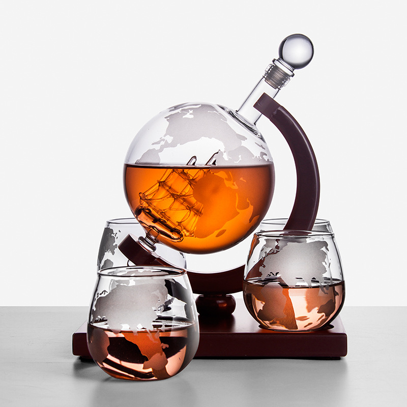 Decanter Globe Set - Globe karafka kreatywna szklana butelka na