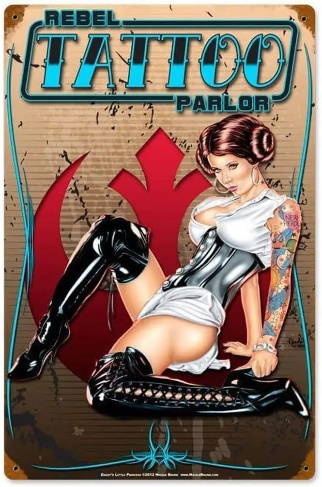 Home Bar And Coffee - SmartCows Tattoo Parlor Retro Metalowy Znak