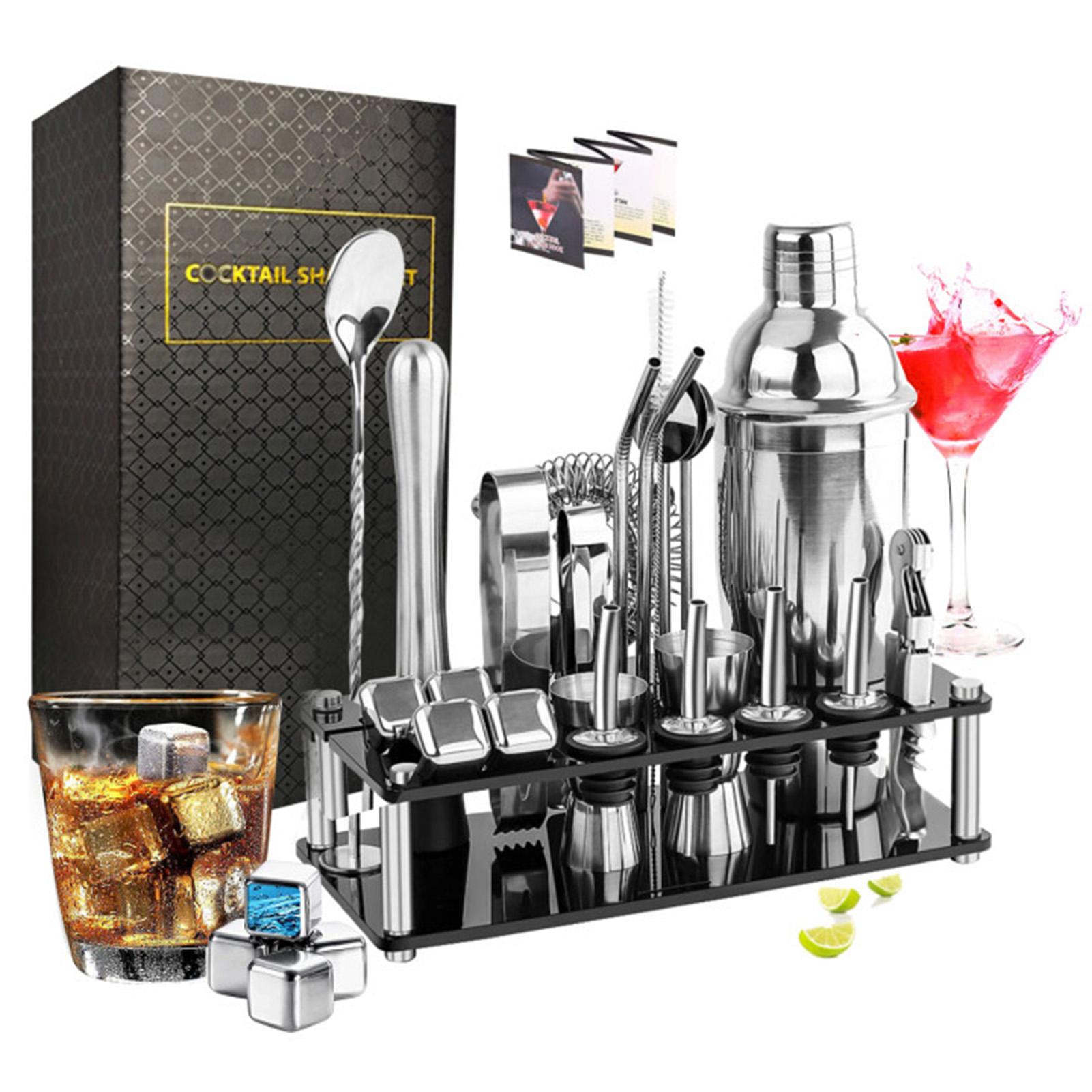 Cocktail Recipe Book - Zestaw do robienia koktajli Shaker Narzędzie