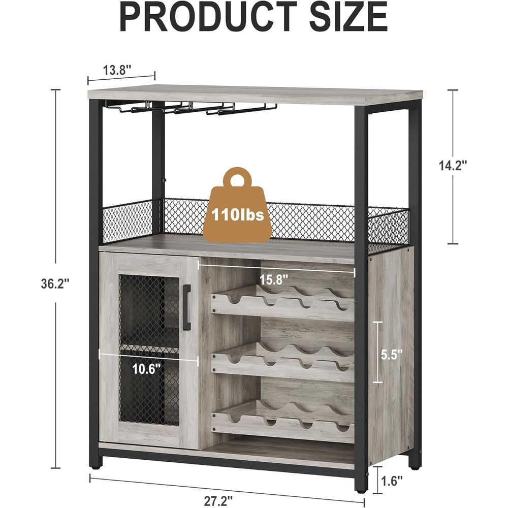 Szafka na wino w stylu industr – Home Bar And Cabinet recenzja i cena