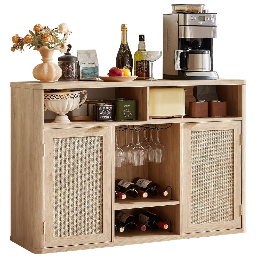 Szafka na wino z rattanu z 2 d – Home Bar And Cabinet recenzja i cena
