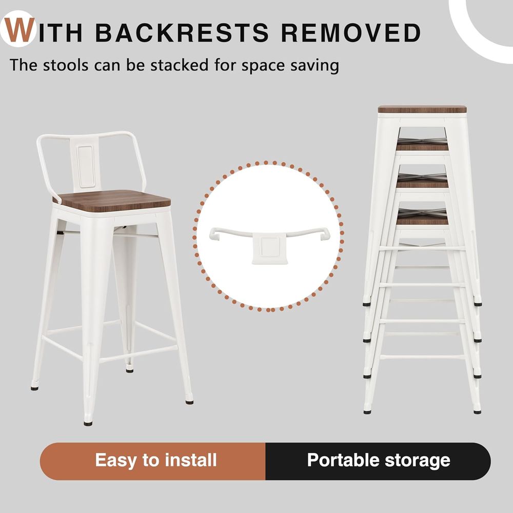 Zestaw 4 metalowych stołków ba – Home Bar Stools recenzja i cena