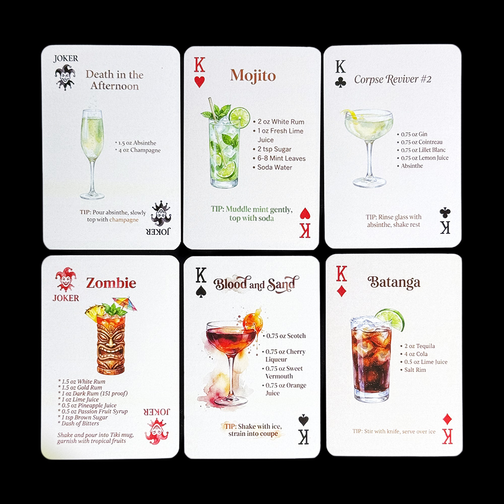 54 karty z przepisami na kokta – Cocktail Recipe Book recenzja i cena