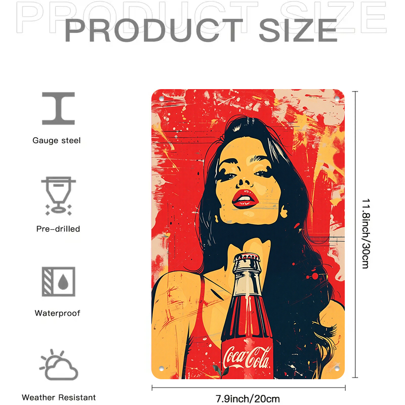 1 szt. 2D Płaski Obrazek z Cyn – Home Bar And Coffee recenzja i cena
