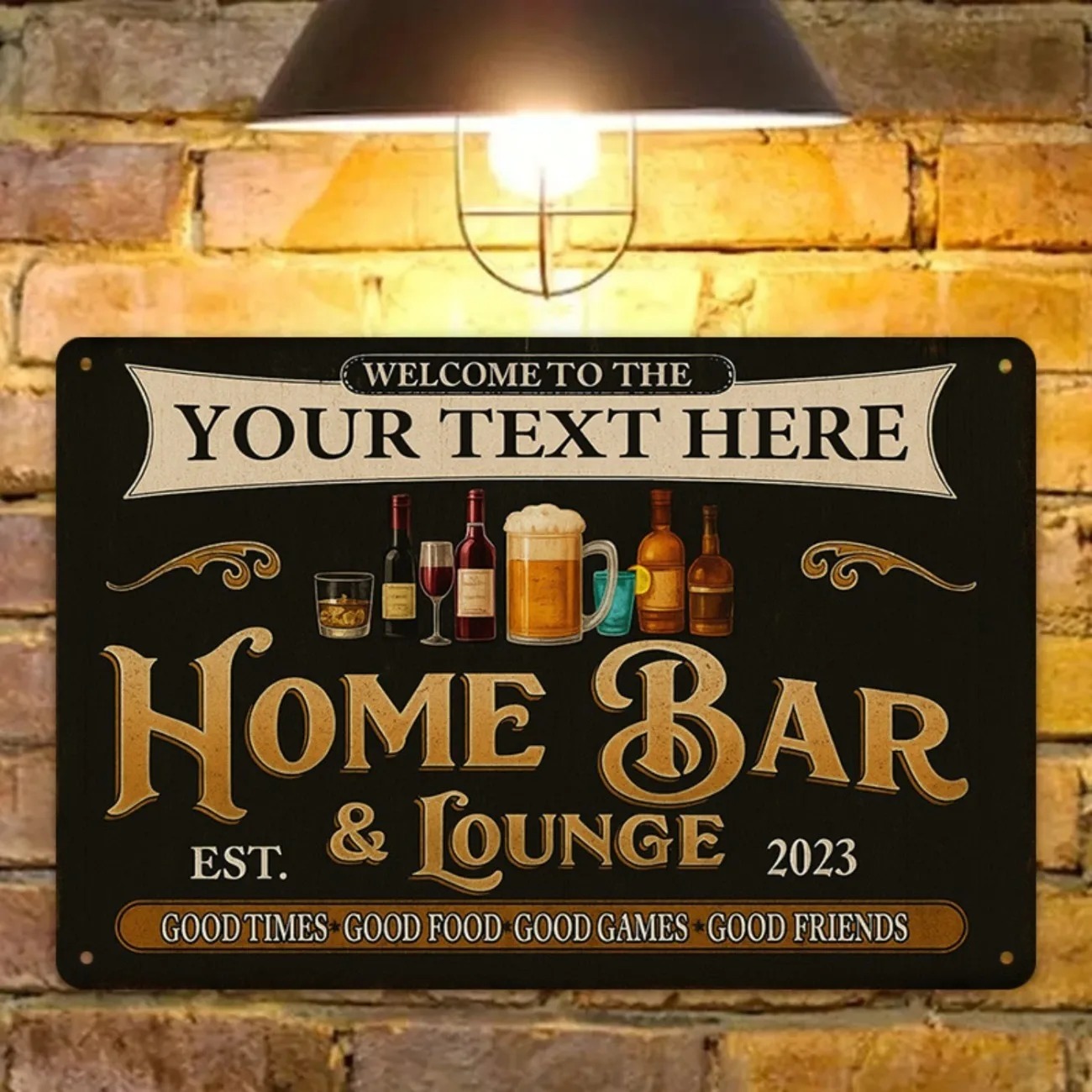 Metalowy szyld z własnym tekst – Home Bar Signs recenzja i cena