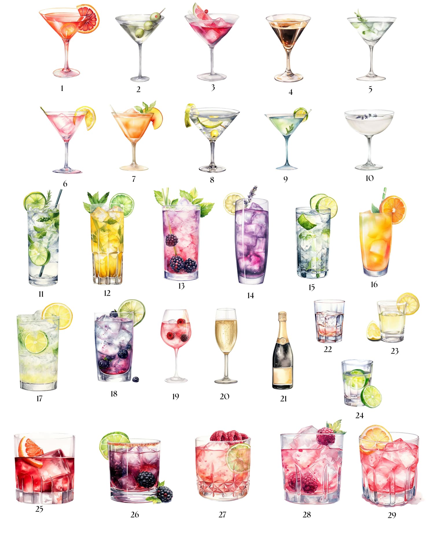 Naklejka na napoje charakterys – Cocktail Recipe Book recenzja i cena