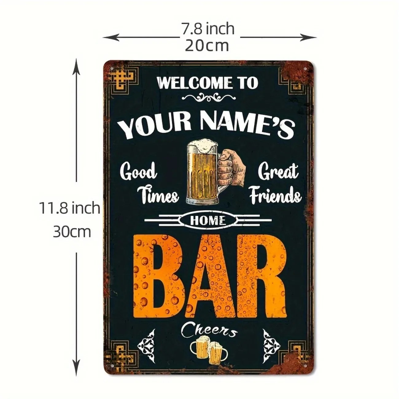 1 szt. Personalizowana metalow – Home Bar Signs recenzja i cena