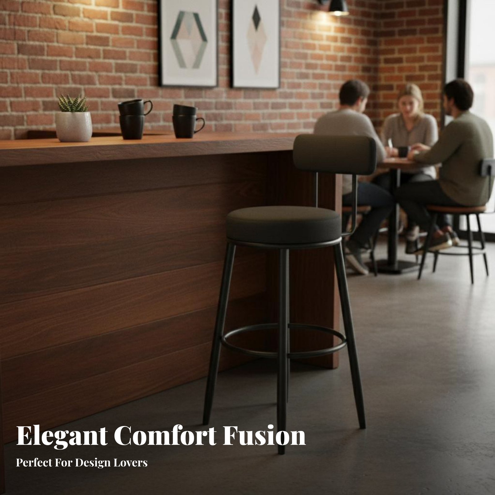 Tapicerowany stołek z niskim o – Home Bar Seating recenzja i cena
