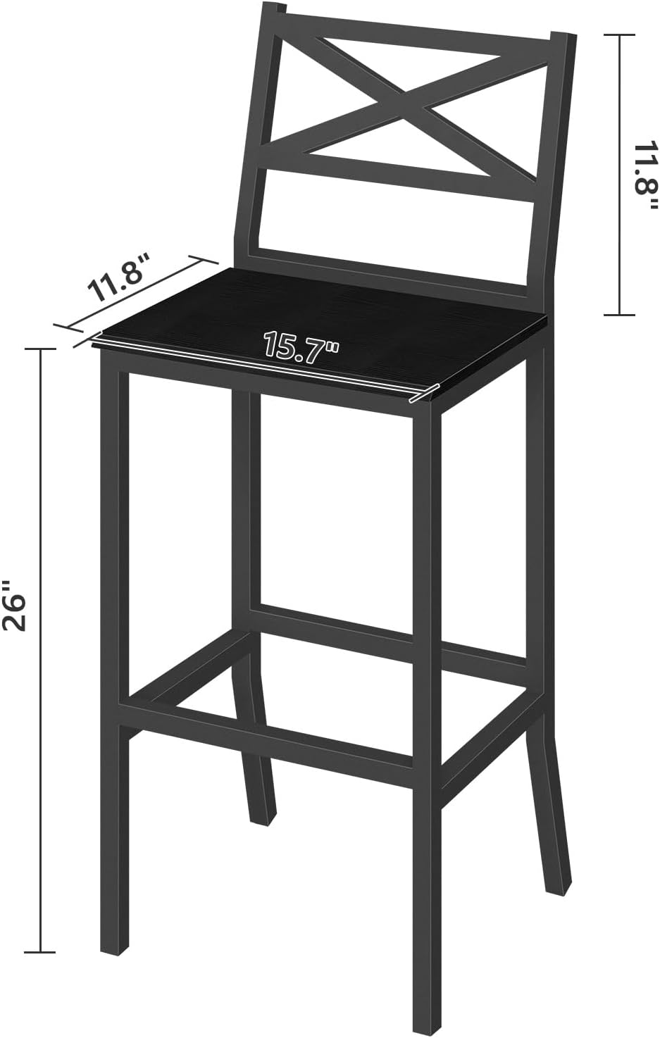 Stołki barowe, zestaw 2 krzese – Home Bar Stools recenzja i cena