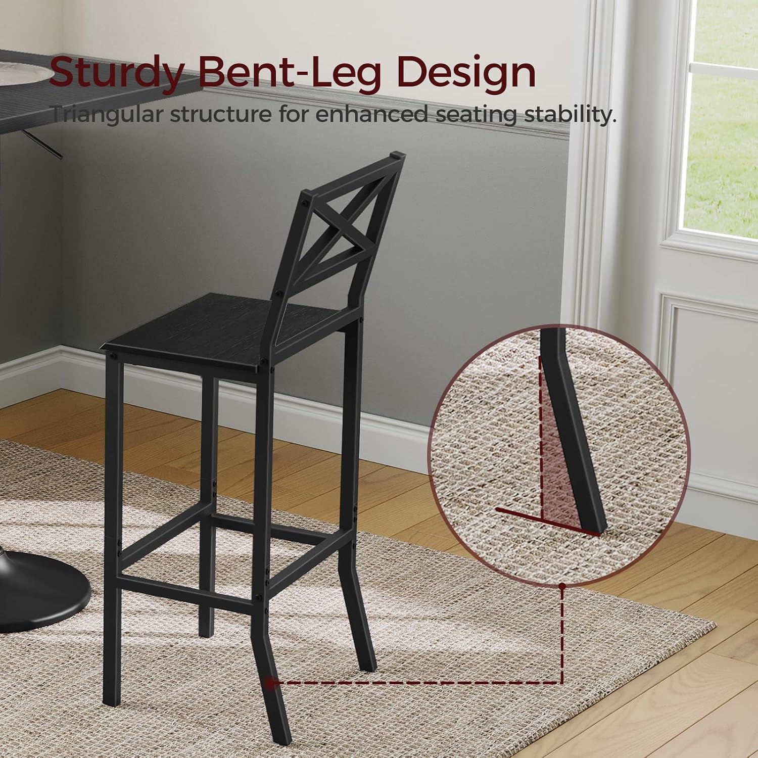 Stołki barowe, zestaw 2 krzese – Home Bar Stools recenzja i cena