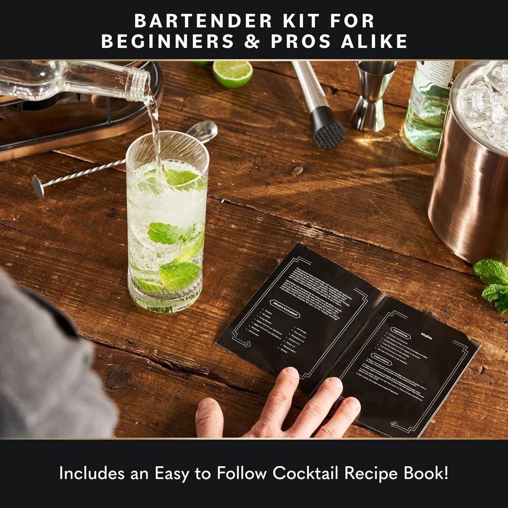 22-częściowy zestaw do drinków – Cocktail Recipe Book recenzja i cena