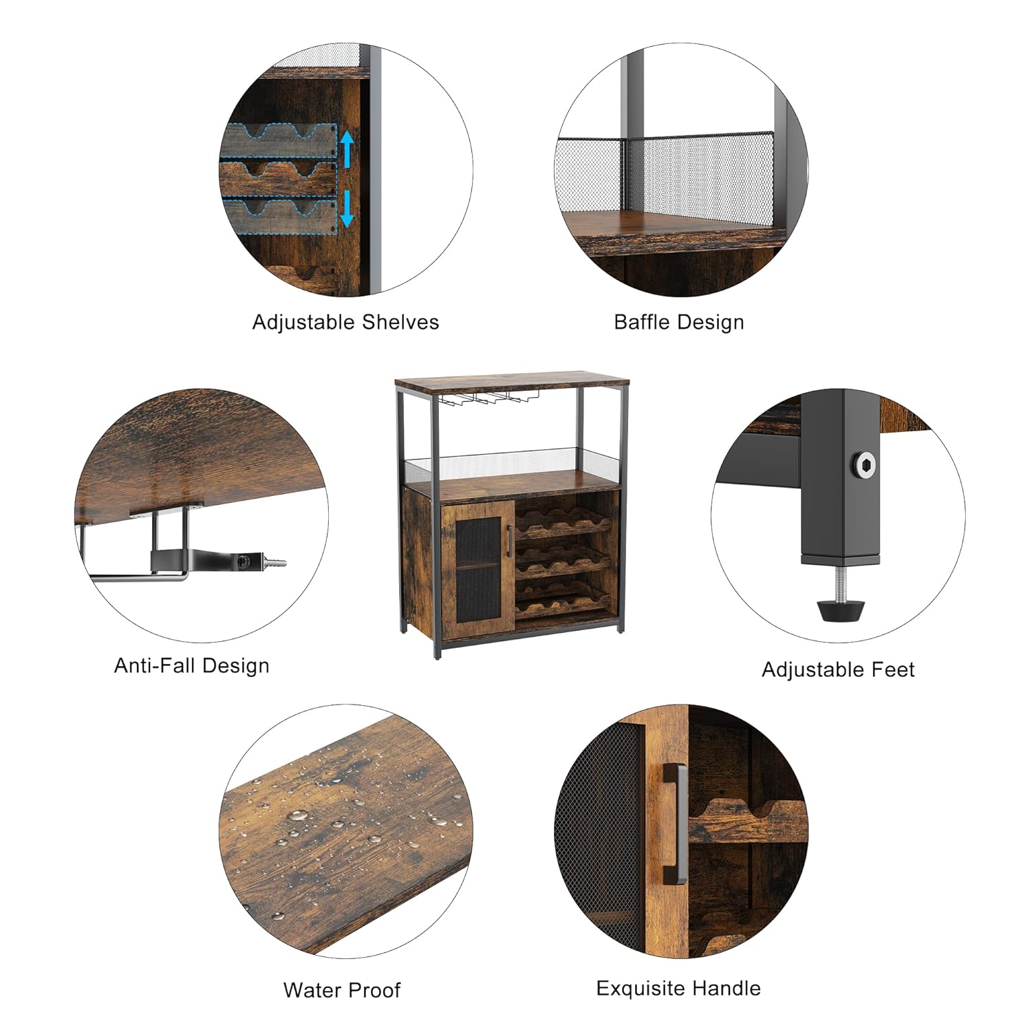 Nowoczesna 36-calowa brązowa s – Home Bar Shelves recenzja i cena