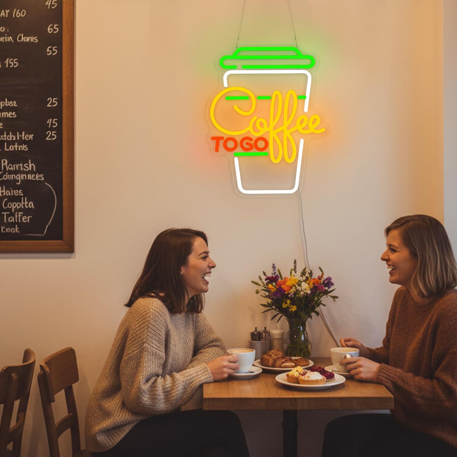 Neonowy szyld kawowy, ściemnia – Home Bar Signs recenzja i cena