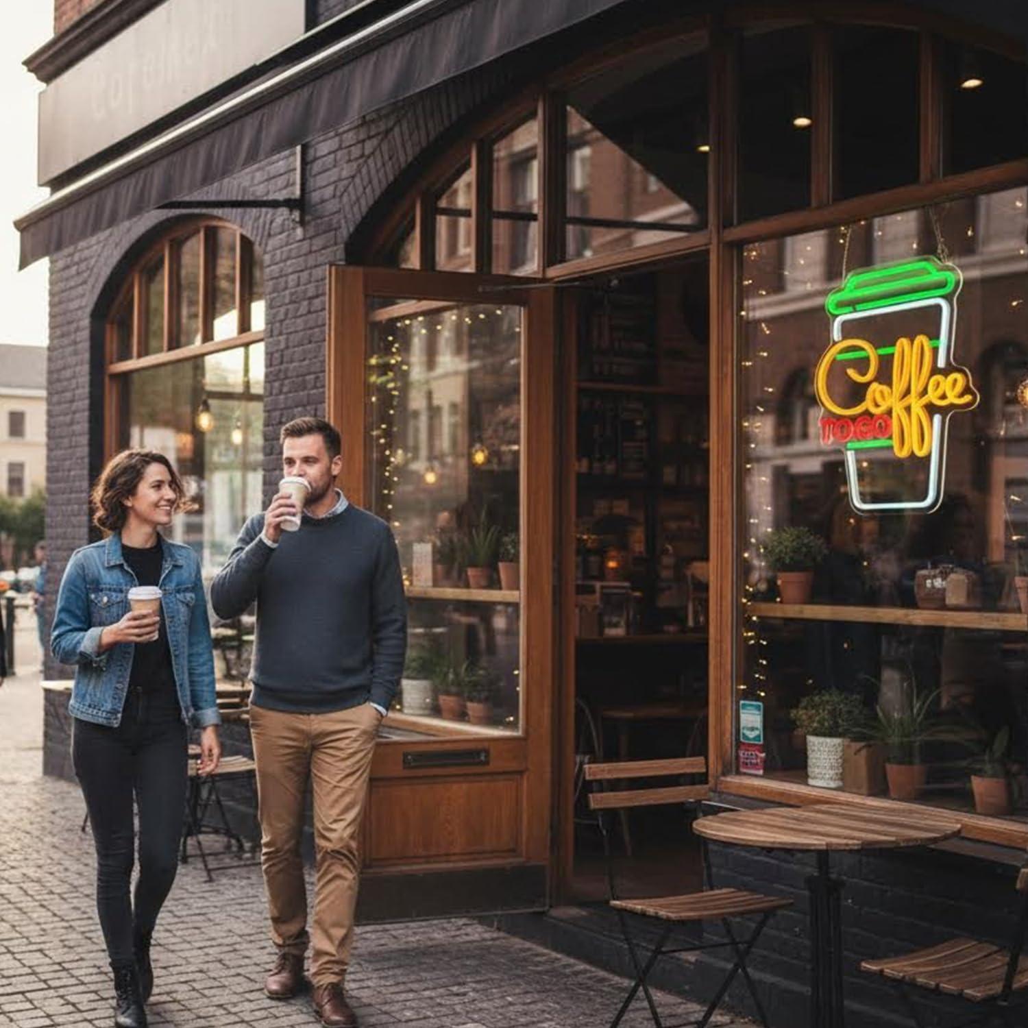 Neonowy szyld kawowy, ściemnia – Home Bar Signs recenzja i cena