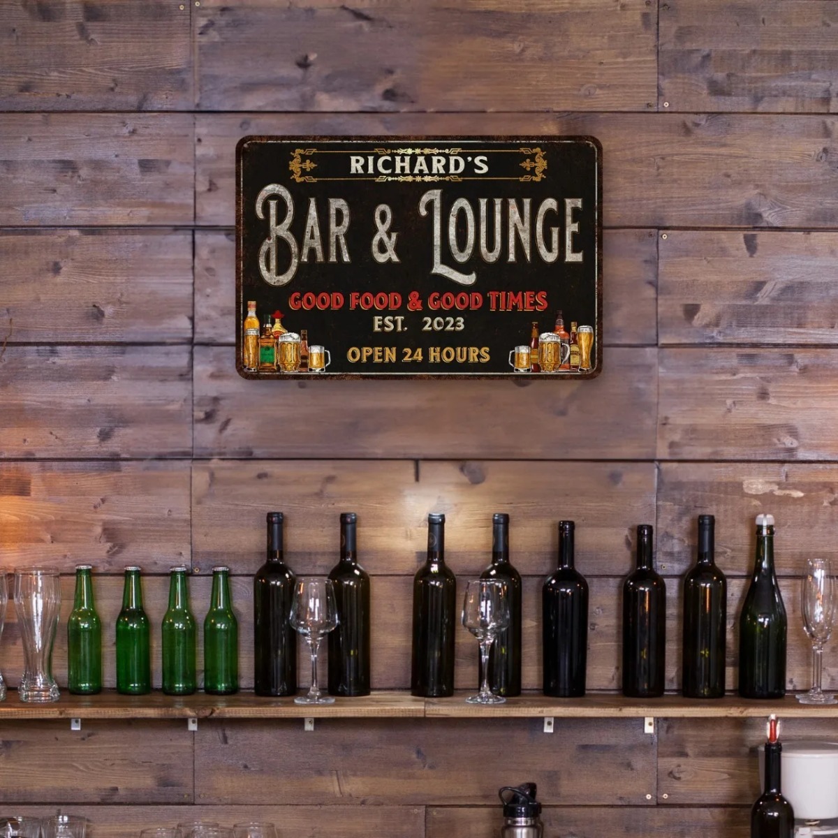 Metalowy szyld barowy i do sal – Home Bar Lounge recenzja i cena
