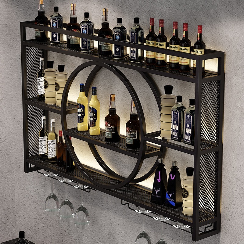 Półka na wino do baru, wisząca – Home Bar And Cabinet recenzja i cena