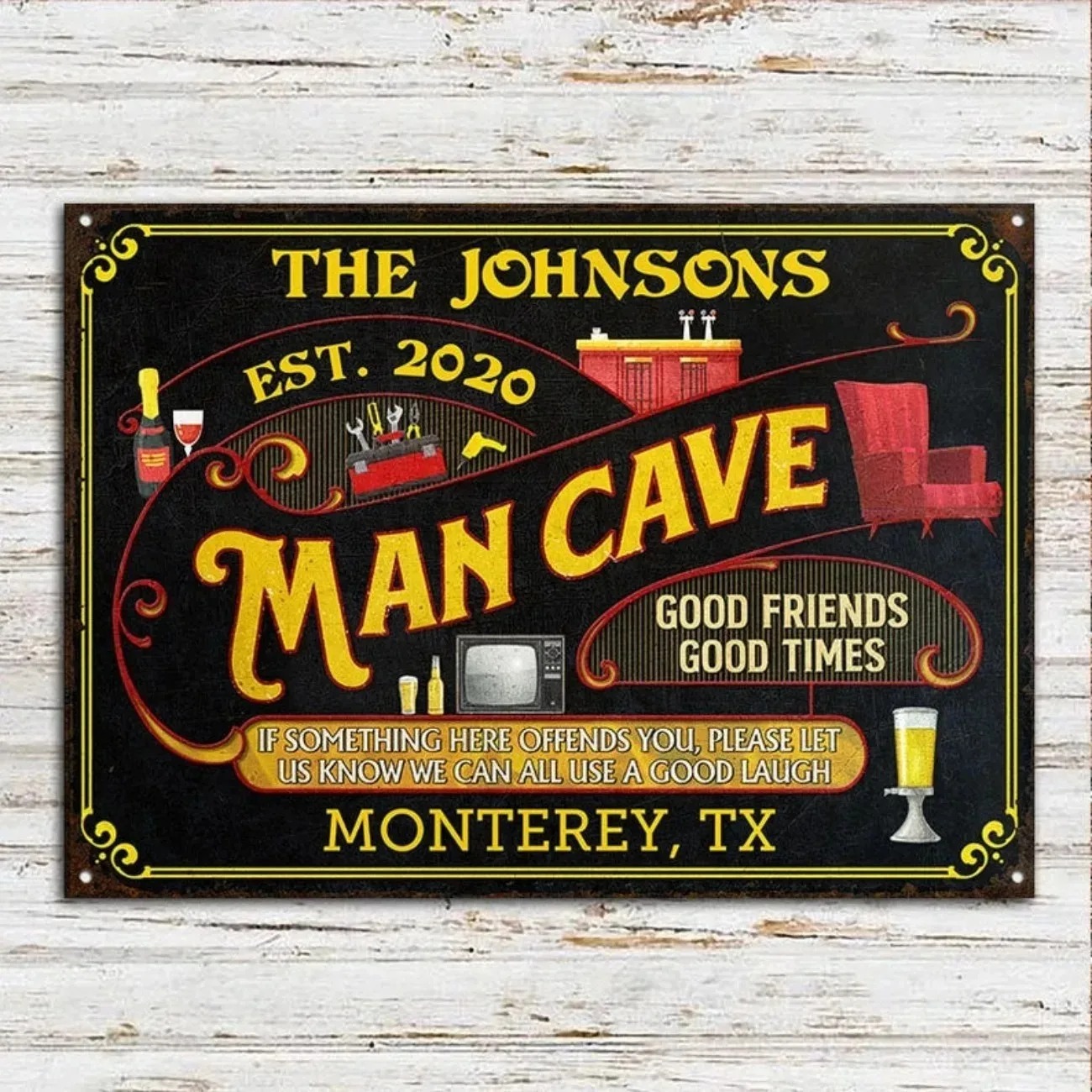 1 szt. Personalizowana metalow – Home Bar Signs recenzja i cena
