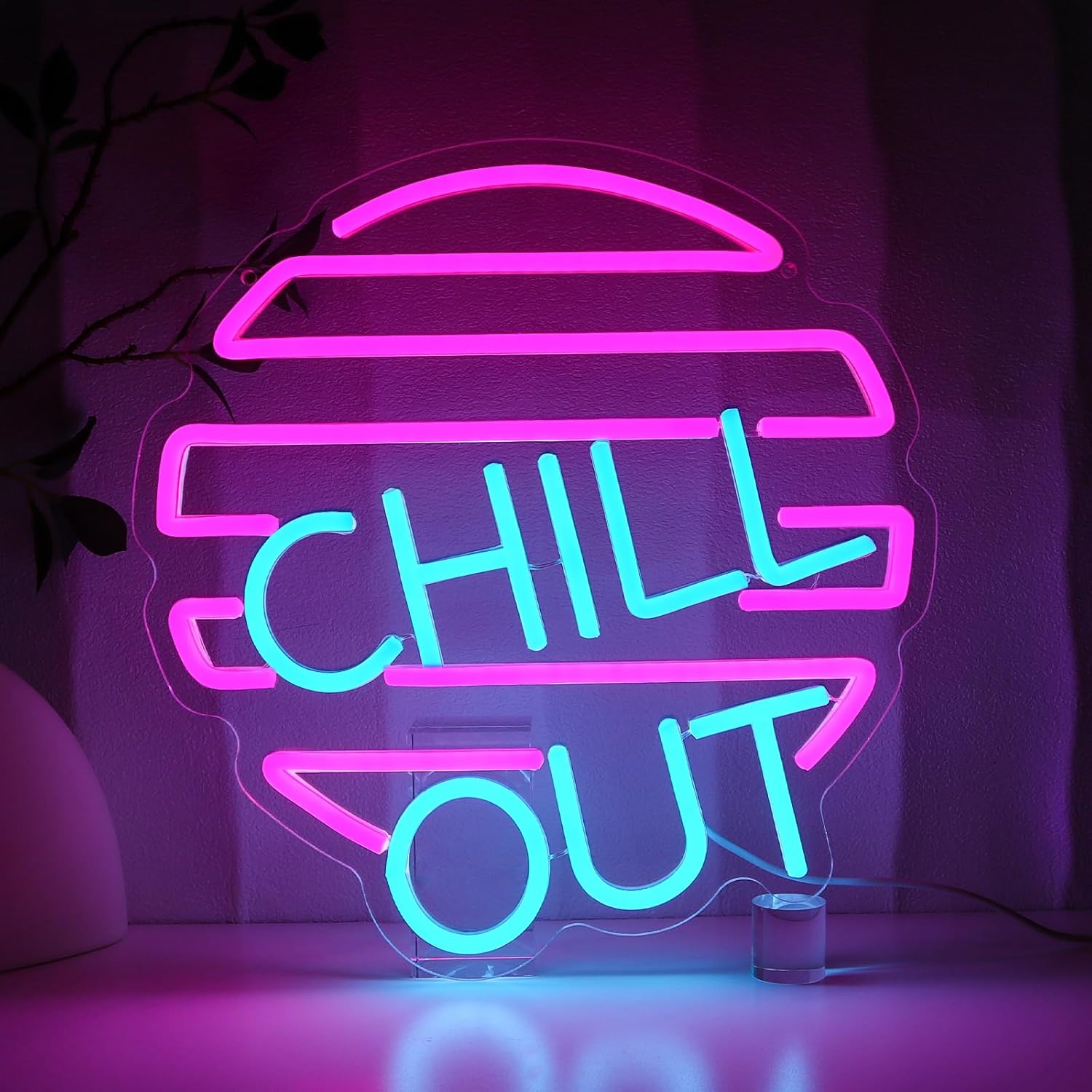 Chill Out Neon Sign for Wall D – Home Bar Lounge recenzja i cena
