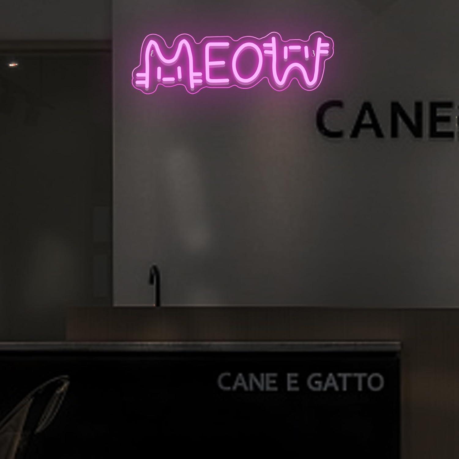 Neonowy Znak Meow Kot, Zasilan – Home Bar Signs recenzja i cena