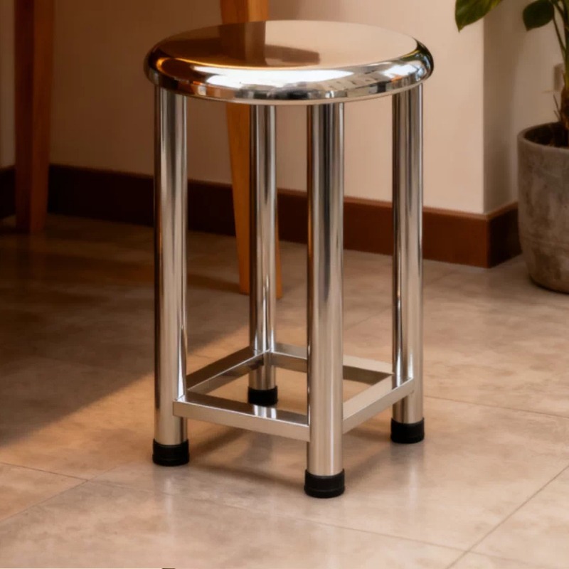 Okrągły stołek ze stali nierdz – Home Bar Stools recenzja i cena