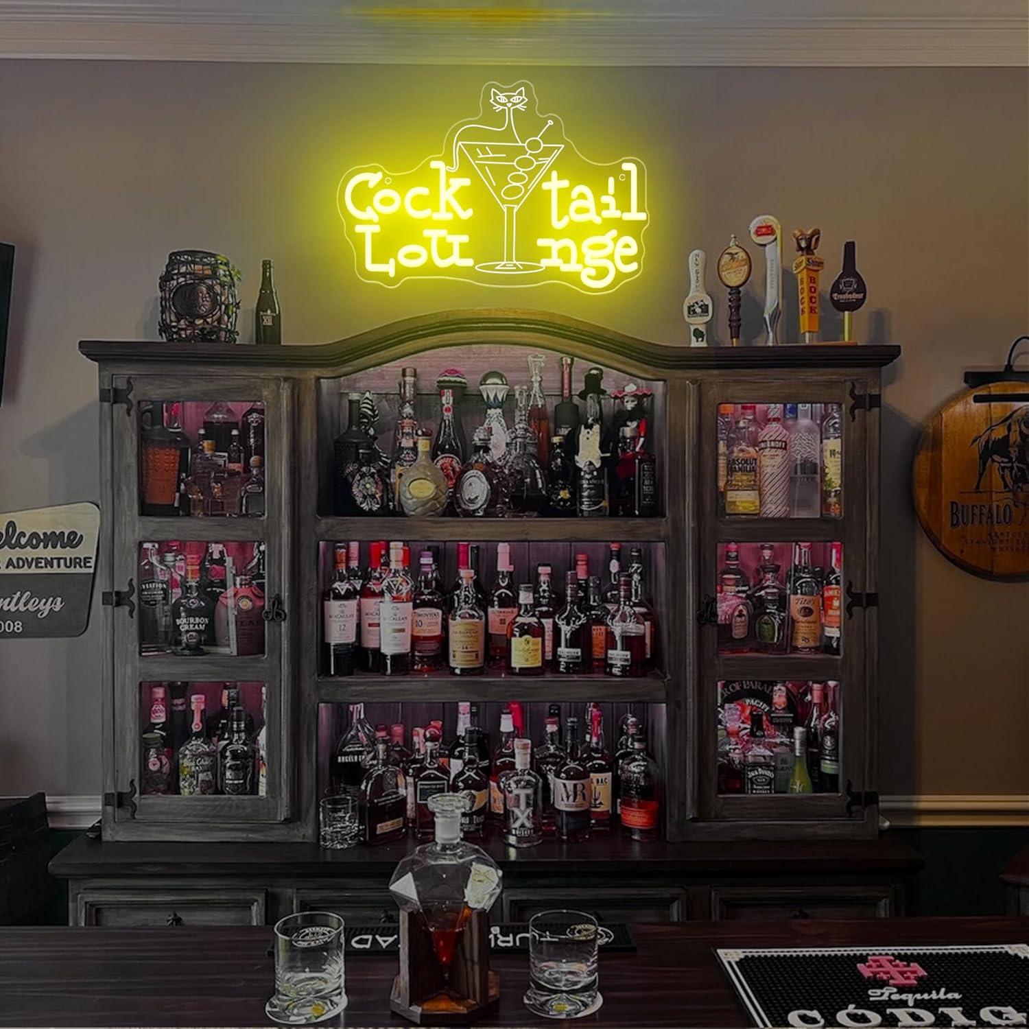 Neonowy szyld do baru koktajlo – Home Bar Signs recenzja i cena
